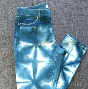 Custom Shibori Flag Fold Denim Indigo Medium